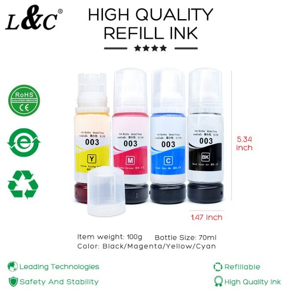 003 sublimation ink For Epson Ecotank ET 2700 ET 2750 ET 3700 ET 4750 L1110 L3100 L3101 L3110 L3150 L5190 printer - Image 5
