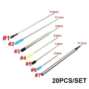 10/20Pcs Refill For Swarovski Park Different Metal Office School Stationery Gifts Blue Black Ink Length 7cm 11.6cm 11.7cm 9.9cm