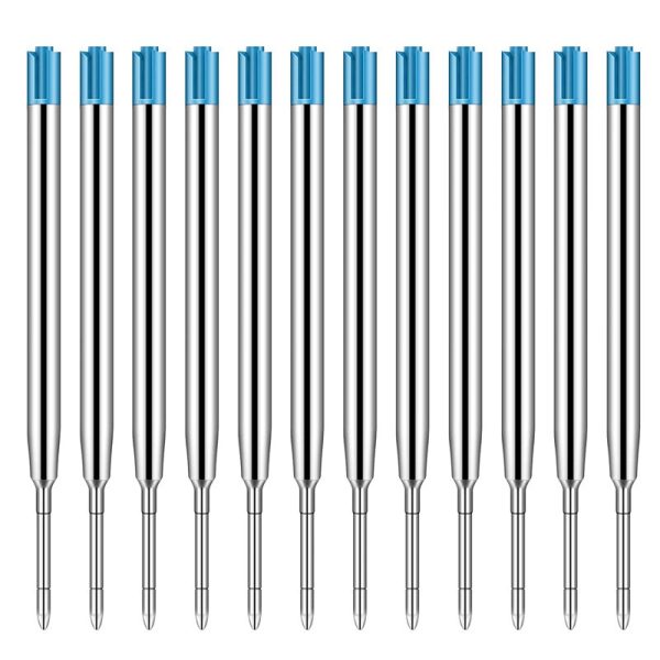 10/20pcs 9.9cm Metal Ballpoint Pen Refills Blue & Black Ink Rods 1.0mm Medium Point Roller Ball Pens Refill - Image 2