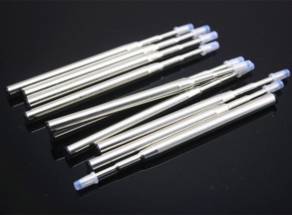 10 Pcs/Lot blue/black metal Ballpoint pen Refills for mb ball pen stationery office writing ink refill accessories - Image 2