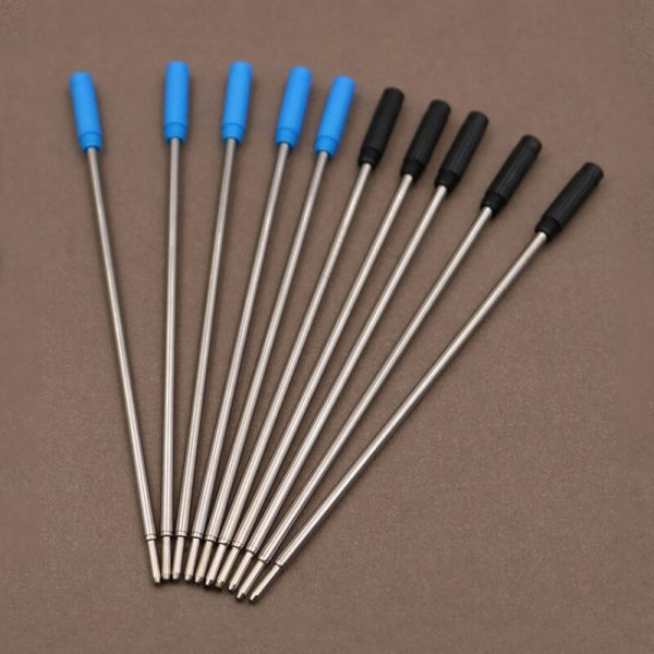 10 pcs/lot Rotating Metal Pen Refill Special Ballpoint Pen Refill Rod Cartridge Core Ink Recharge Black Blue Ink 11.6cm - Image 3
