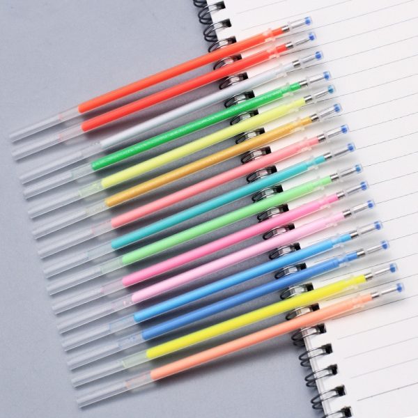 100 Colors Glitter Gel Pen Refills Craft Marker Neon Pen Ink Refills Metallic Pastel Fluorescence for Coloring Books Drawing - Image 4