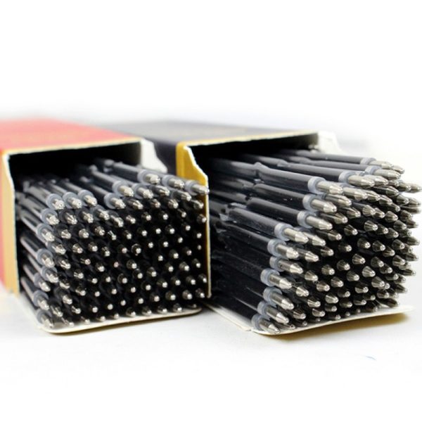 100 Pcs Black Red Blue 0.7mm Ballpoint Pen Refill School Stationery Office Writing Pen Refills Supplies - Image 2