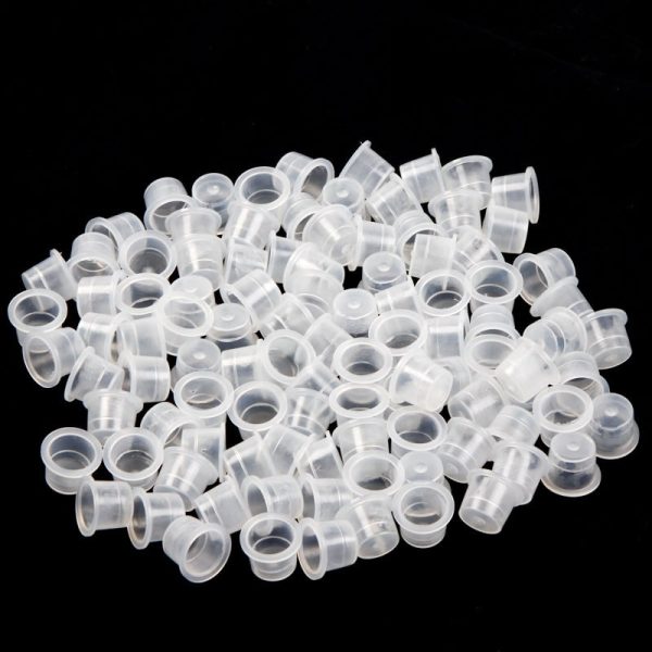 100pcs Plastic Tattoo Ink Cups 8mm 11mm 15mm Tattoo Ink Cups Holder Container Pigment Ink Caps Tattoo Accessories - Image 2