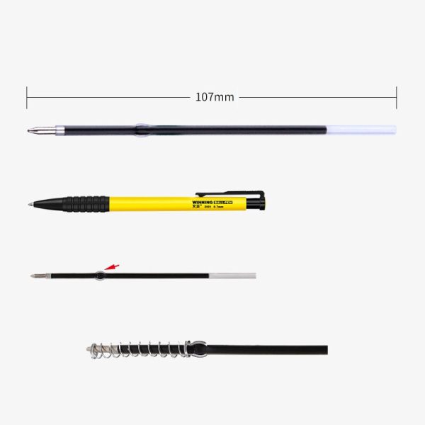 100pcs/box 0.7mm Ballpoint Pen Refill Black Blue Red Ink Replaceable Core Universal 107mm Length Press Style Pen Office Supplies - Image 3