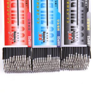 100pcs/box 0.7mm Ballpoint Pen Refill Black Blue Red Ink Replaceable Core Universal 107mm Length Press Style Pen Office Supplies