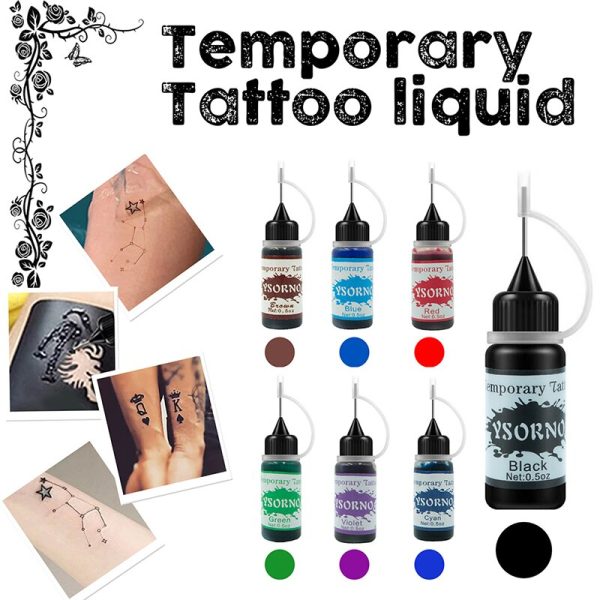 10Ml Semi-Permanent Tattoo Ink Paste For Temporary Natural Body Paint Sticker Tattoo Pigments Ink Tattoo Ink Tattoo Ink Set - Image 2