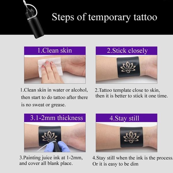 10Ml Semi-Permanent Tattoo Ink Paste For Temporary Natural Body Paint Sticker Tattoo Pigments Ink Tattoo Ink Tattoo Ink Set - Image 4