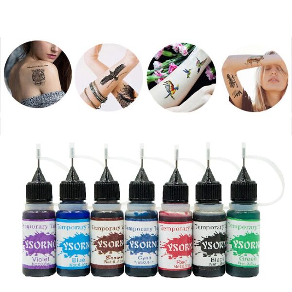 10Ml Semi-Permanent Tattoo Ink Paste For Temporary Natural Body Paint Sticker Tattoo Pigments Ink Tattoo Ink Tattoo Ink Set