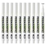 10pcs/Set White Marker Pen Graffiti Pens Waterproof Permanent Tire Painting Notebook Tyre Tread Oily Environmental Pen