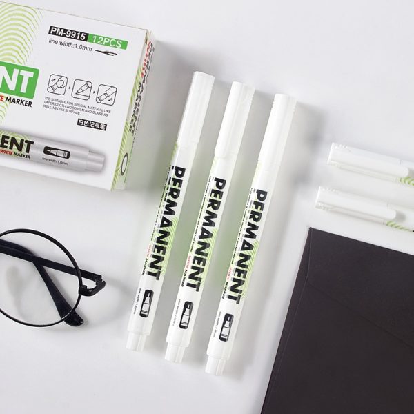 10pcs/Set White Marker Pen Graffiti Pens Waterproof Permanent Tire Painting Notebook Tyre Tread Oily Environmental Pen - Image 3