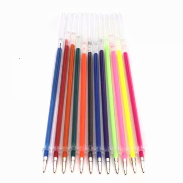 12pcs/set Colors Gel Pen Refill 0.7mm Multi Colored Painting Gel Ink Ballpoint Pens Refills Rod for School Stationery - Image 2