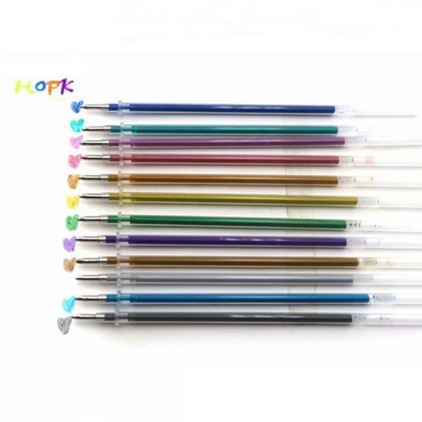 12pcs/set Colors Gel Pen Refill 0.7mm Multi Colored Painting Gel Ink Ballpoint Pens Refills Rod for School Stationery - Image 5