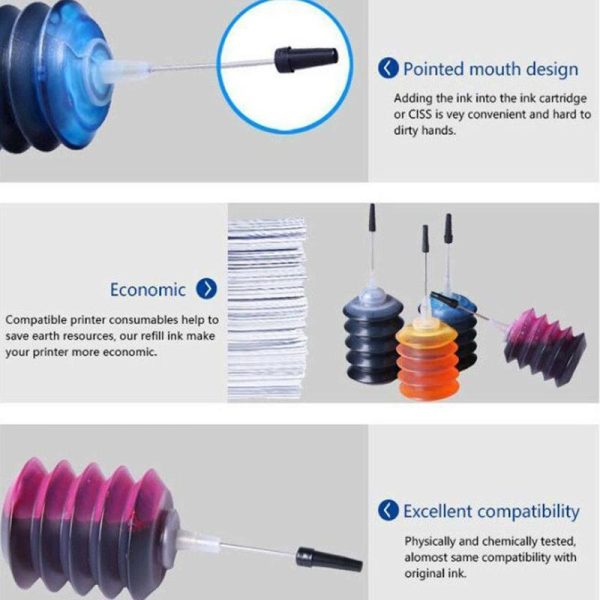 1Pcs 30ml Universal Dye Ink Refill Ink CISS Cartridge Kit Replacement For HP for Canon For Brother For All Brand Inkjet Printers - Image 6