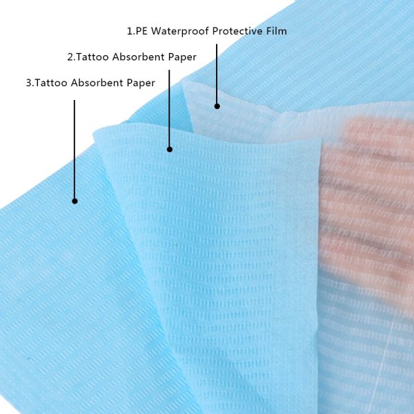 20/50/100pcs Disposable Tattoo Cleaning Wipes Pad Double-layer Composite Membrane Absorbent Waterproof Tablecloths Tattoo Bibs - Image 6