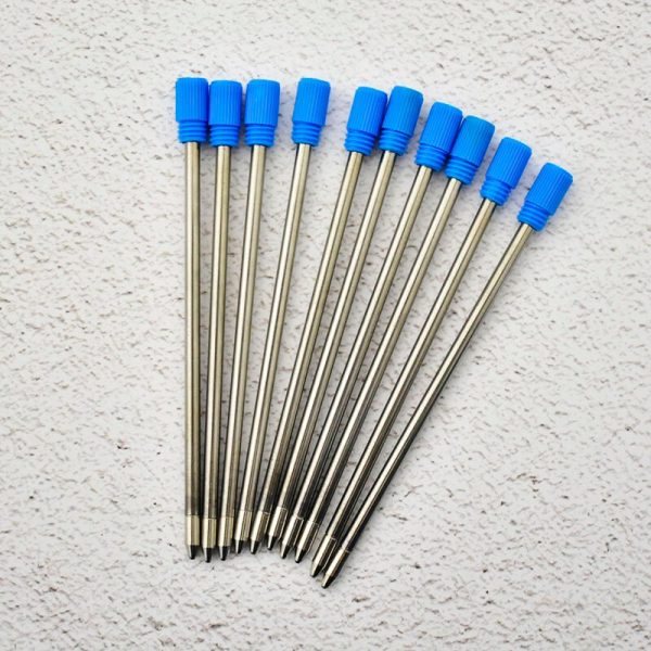 20 pcs/lot Metal pen refill for Crystal Diamond Ballpoint pen student pen rod cartridge core black blue color 7cm length - Image 2