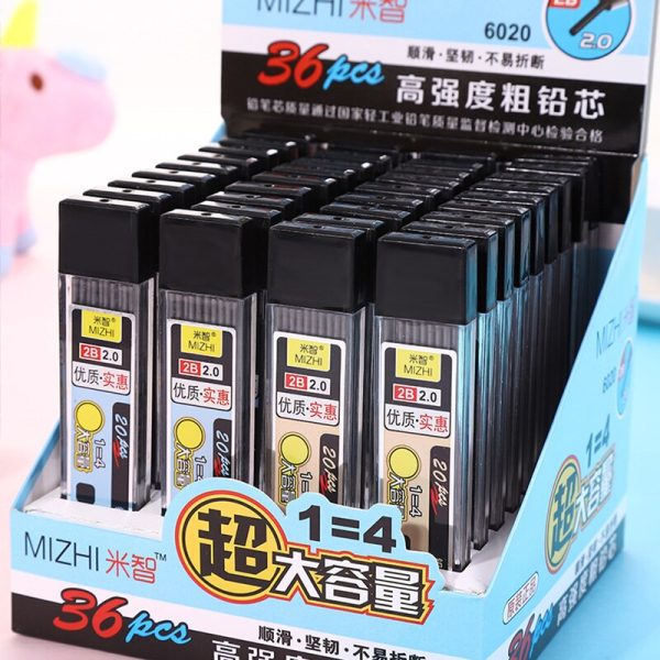 20pcs/bottle 2.0mm Graphite Lead Automatic Pencil Replacement Core 2B Thick Core Mechanical Pencil Refill School Office Refills - Image 6