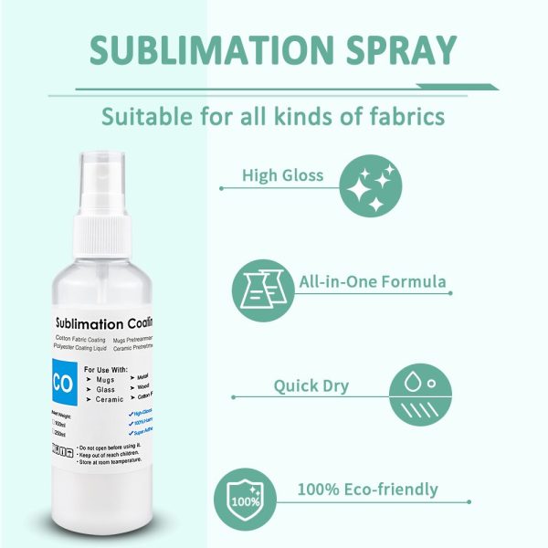 2PK 100ml Cotton Sublimation Coating Liquid Sublimation Coating Spray for Mugs Sublimation Ink Pretreatment Spray Heat Transfer - Image 6