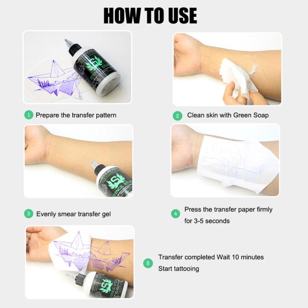 30/120/250ML Professional Tattoo Stencil Magic Gel Thermal Copier Tattoo Transfer Stuff Solution Cream Tattoo Ink Set - Image 2