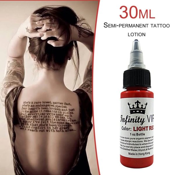 30ML/Bottle Professional Tattoo Pigment Inks Safe Half Permanent Tattoo Paints Supplies For Body Beauty Tattoo Art Tattoo Ink - Image 3