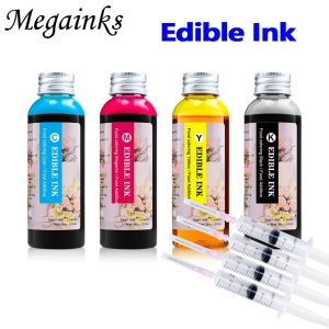 5 option 100ML Edible Ink for Canon &All Brand Coffee Art Latte Printer Machine Printing On Cake Drink Rice Rose Flower Food Ink