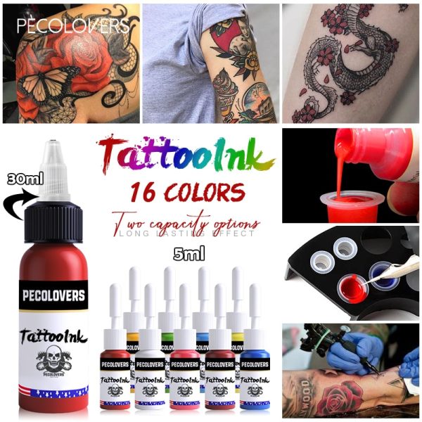 5ml Tattoo Ink Pigment Body Art Multicolors Tattoo Kits Professional Beauty Paints Makeup Tattoo Supplies Semi-permanent Eyebrow