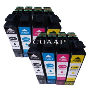 8 Pack 220 T220 xl Ink Cartridges For XP424 XP320 XP420 WorkForce WF-2630 WF-2650 WF-2660 printer