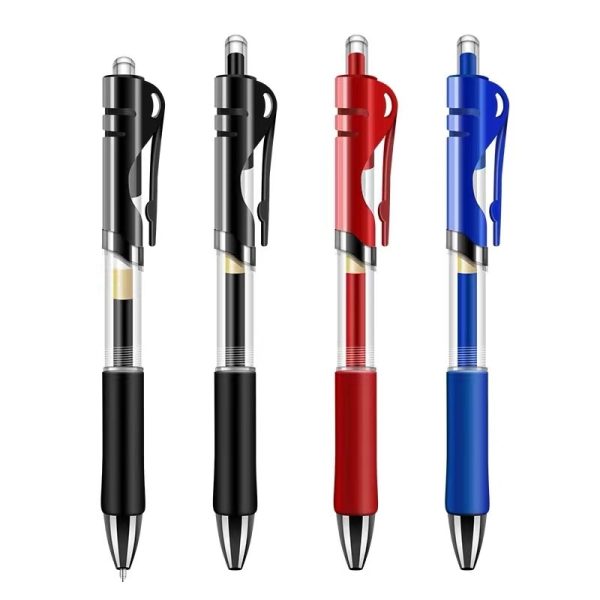 8pcs/set Retractable Gel Pen Black/red/blue ink Ballpoint for writing 0.5mm refills Office school supplies Stationery - Image 2