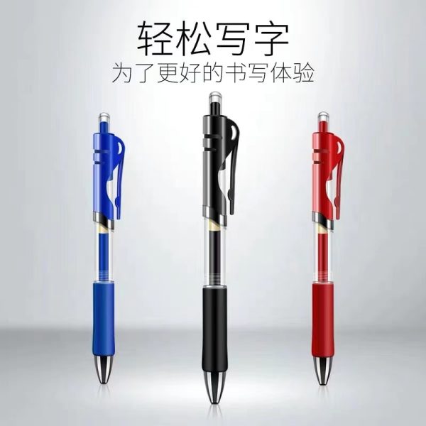 8pcs/set Retractable Gel Pen Black/red/blue ink Ballpoint for writing 0.5mm refills Office school supplies Stationery - Image 3