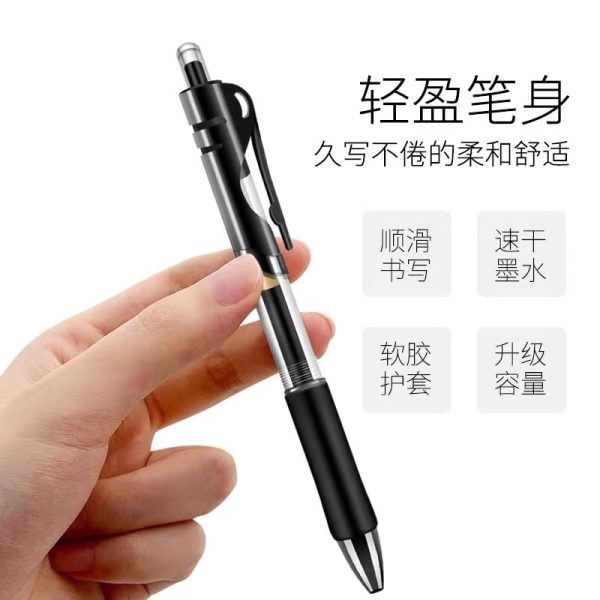 8pcs/set Retractable Gel Pen Black/red/blue ink Ballpoint for writing 0.5mm refills Office school supplies Stationery - Image 4