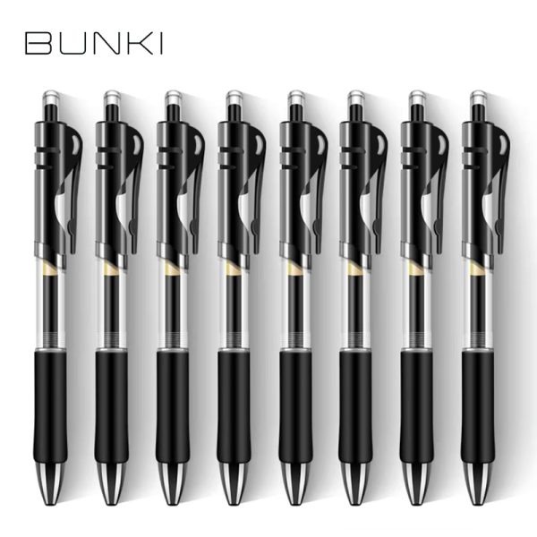 8pcs/set Retractable Gel Pen Black/red/blue ink Ballpoint for writing 0.5mm refills Office school supplies Stationery - Image 6