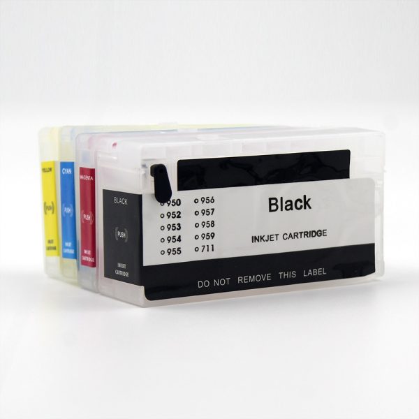 95U 951 952 953 954 955 Permanent Chip Refillable Ink Cartridge for HP OfficeJet Pro 7720 7740 8210 8216 8710 8720 8740 Printers