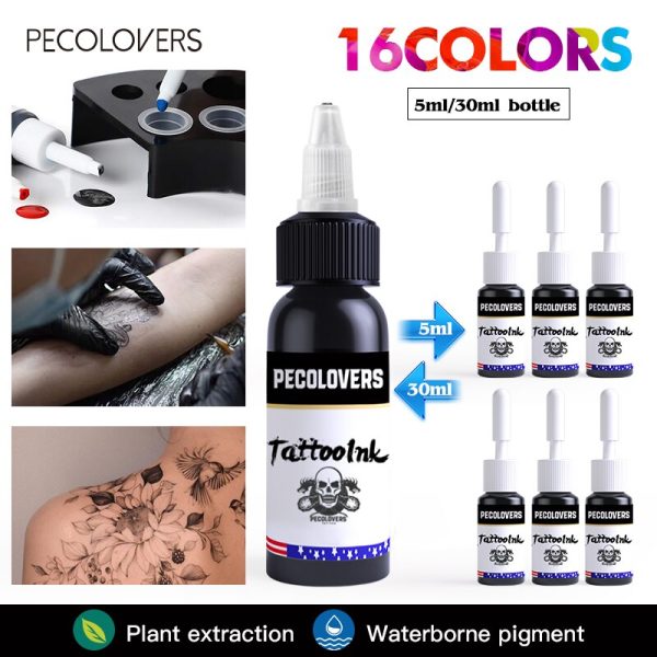 9Colors 5ml/Bottle Professional TattooInk For Body Art Natural Plant Micropigmentation Pigment Permanent Tattoo Ink - Image 3