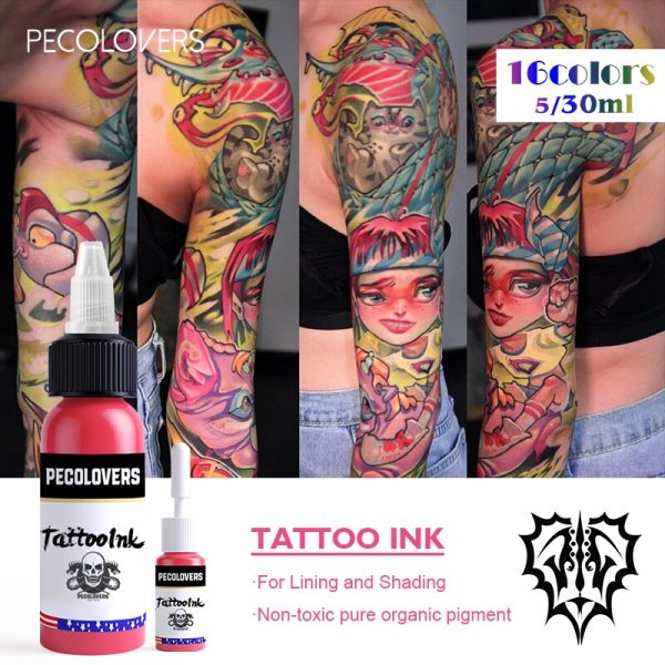 9Colors 5ml/Bottle Professional TattooInk For Body Art Natural Plant Micropigmentation Pigment Permanent Tattoo Ink - Image 6