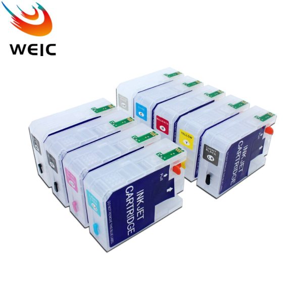 9PC 80ML Refillable Ink Cartridge for Epson Stylus Pro 3800 3880 Printer with Chip Sensor - Image 2