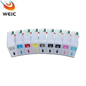 9PC 80ML Refillable Ink Cartridge for Epson Stylus Pro 3800 3880 Printer with Chip Sensor