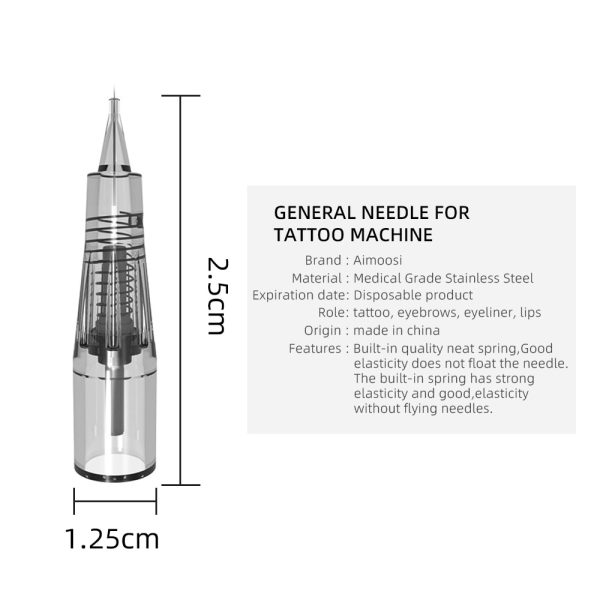 AIMOOSI 15Pcs M7 Tattoo Eyebrows Microblading Piercing Needles Pen Makeup For Semi Permanent PMU Tattoo Machine Gun Consumables - Image 2