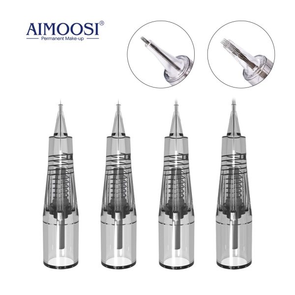 AIMOOSI 15Pcs M7 Tattoo Eyebrows Microblading Piercing Needles Pen Makeup For Semi Permanent PMU Tattoo Machine Gun Consumables