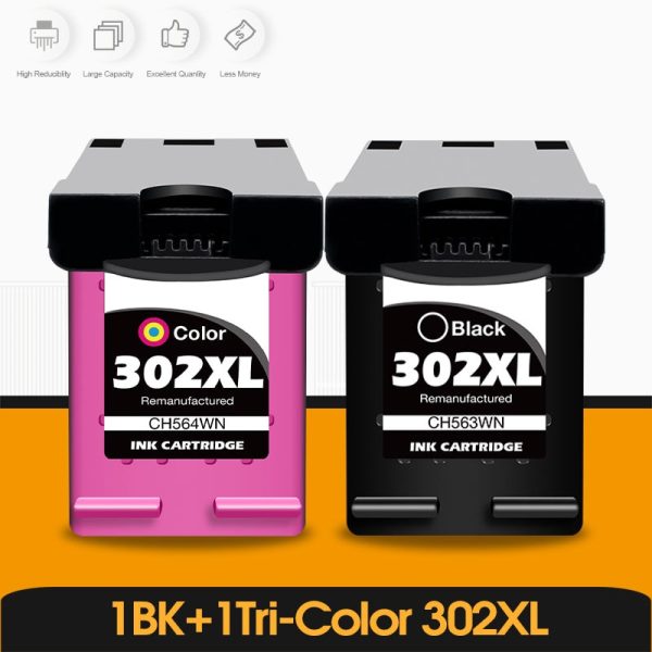 ALIZEO Replacement For HP 302 XL hp302 hp302xl Ink Cartridge For HP Deskjet 2130 ENVY 4520 Officejet 4650 Deskjet 3630 printer