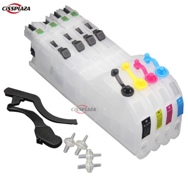 CISSPLAZA 4pcs LC563 lc565 lc567 compatible for brother J2310 J2510 J3520 J3720 J6520DW J6720DW refillable ink cartridge