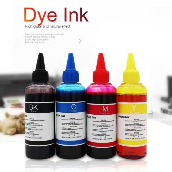 Colorsun Dye ink Refill Ink Kit for Epson for Canon for HP for Brother Printer CISS Ink and refillable printer dye ink universal
