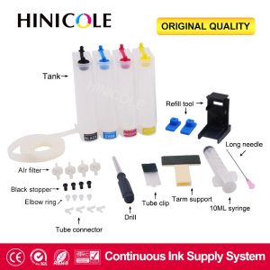 Continuous Ink Supply System CISS Ink Kit for HP 664 664XL Deskjet 1115 2135 3635 2138 3636 3638 4535 4536 4538 4675 Printer