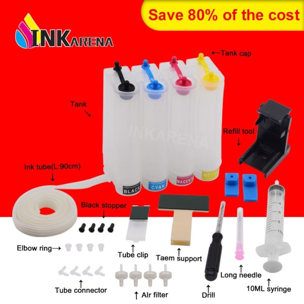 Continuous Ink Supply System For Canon Cis Ink Kit MG2250 MG3150 MG4150 MX375 MX395 MG2150 MG3250 MG3255 MG3550 MG4100 Printer