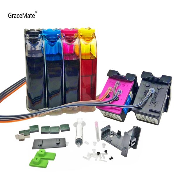 GraceMate 653XL Continuous ink supply system Replacement for hp653 HP 653 XL Ink Cartridge Ciss Deskjet Ink Advantage 6075 6475 - Image 2