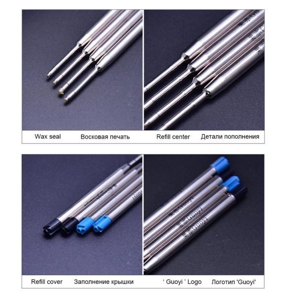 Guoyi D099 ballpoint pen refill 10pc/lot novel for office stationery gift pen hotel business writing length 700m G2 424 pen - Image 6