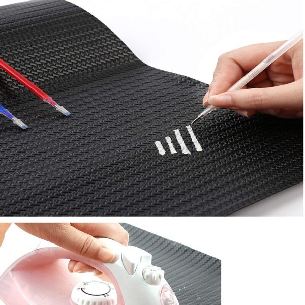 Haile 2 14pcs High Temperature Disappearing Pen Heat Erasable Fabric Pen Case Refills DIY Patchwork Garment Dash Marker Pens - Image 3
