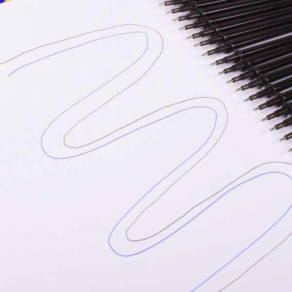 Haile 200 2Pc Magic Erasable Pen Refill Blue Black Ink 0.5mm Erasable Gel Pens Filling Refill Washable Handle For School Writing - Image 4