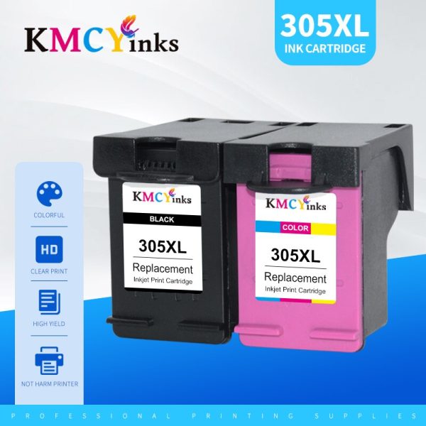 KMCYinks 305XL Compatible Ink Cartridge Replacement for hp 305 xl hp305 for HP Deskjet 2320 2710 2720 2730 1210 1215 Printer
