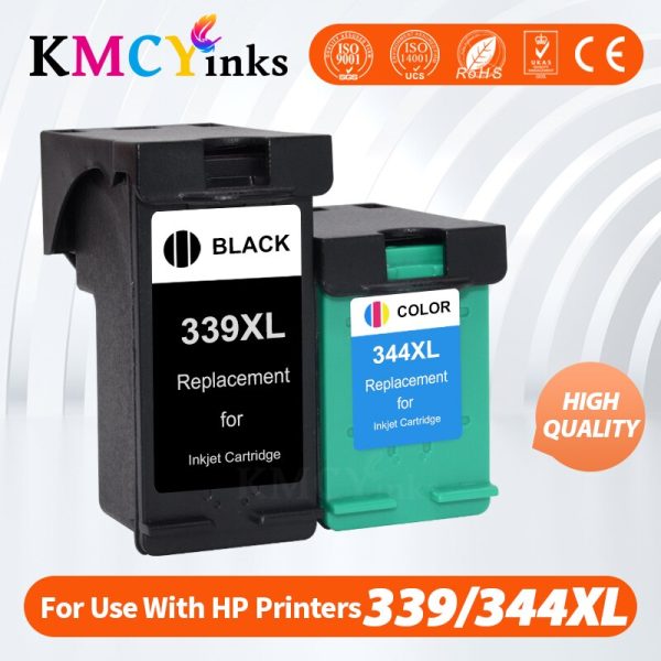 KMCYinks Compatible ink cartridge For HP 339 344 Deskjet 460 5740 5745 5940 6520 Photosmart 2575 2610 2710 8050 8150 8450 Printe