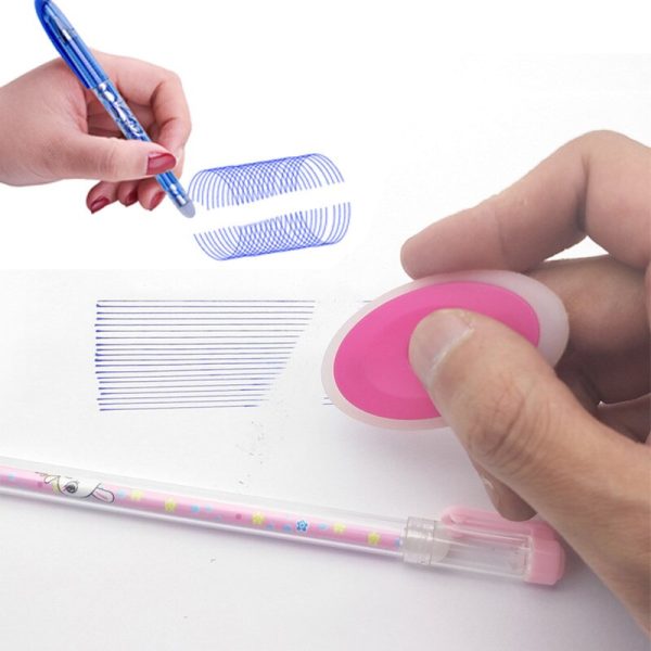 Kawaii Erasable Gel Pen Set Cute Gift 0.5mm Fine point Blue, Black Refill Pen Manga Office Writing Stationery School Supplies - Image 6
